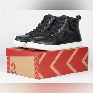 Black Leather Billy Shoes Ten9 CS Sneakers High Tops Men's Size 8